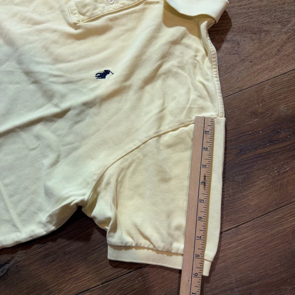 Vintage Ralph Lauren Polo Shirt Iconic Classic Fit Polo Shirt Yellow Classic